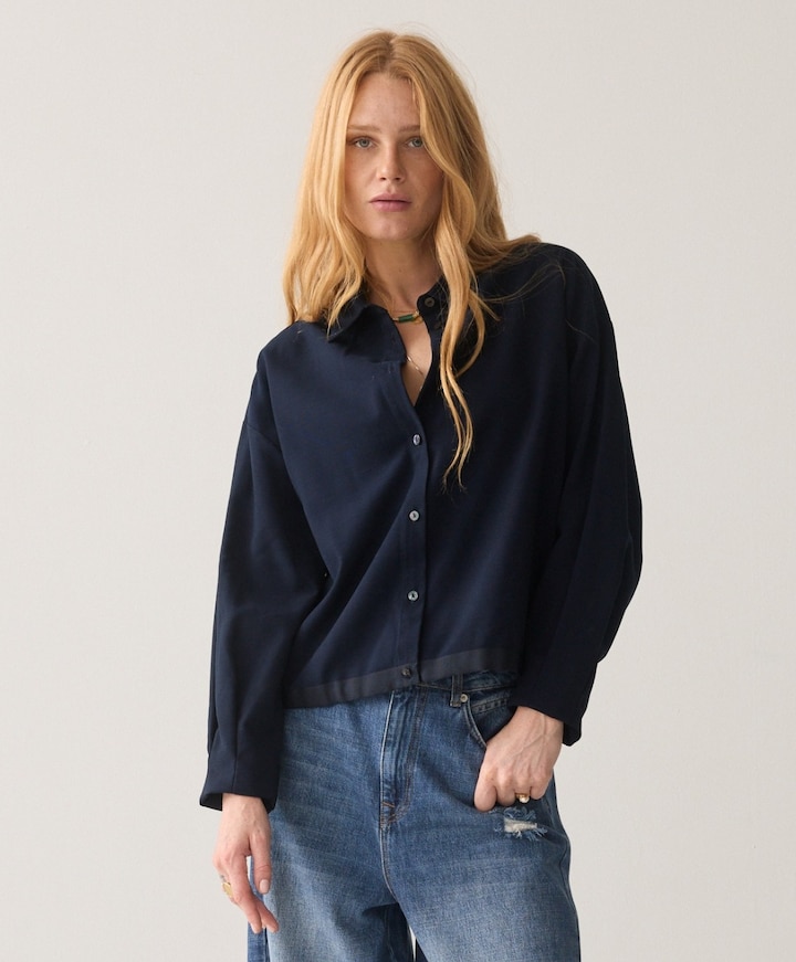 Dames blouse blauw