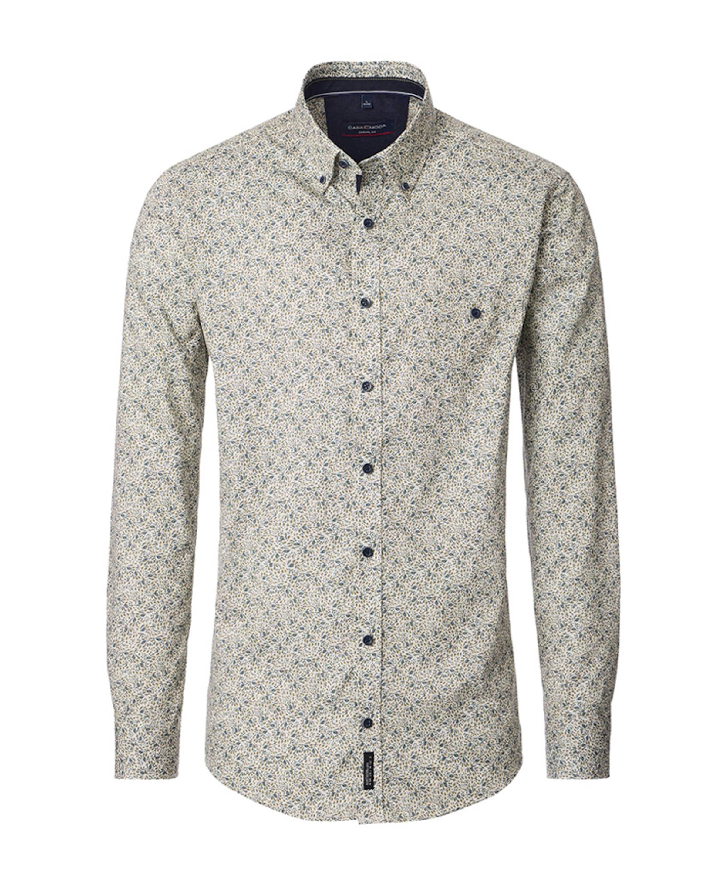 Heren overhemd lange mouw groen