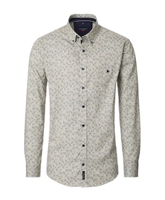 Heren overhemd lange mouw groen