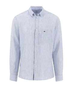 Heren overhemd lange mouw blauw