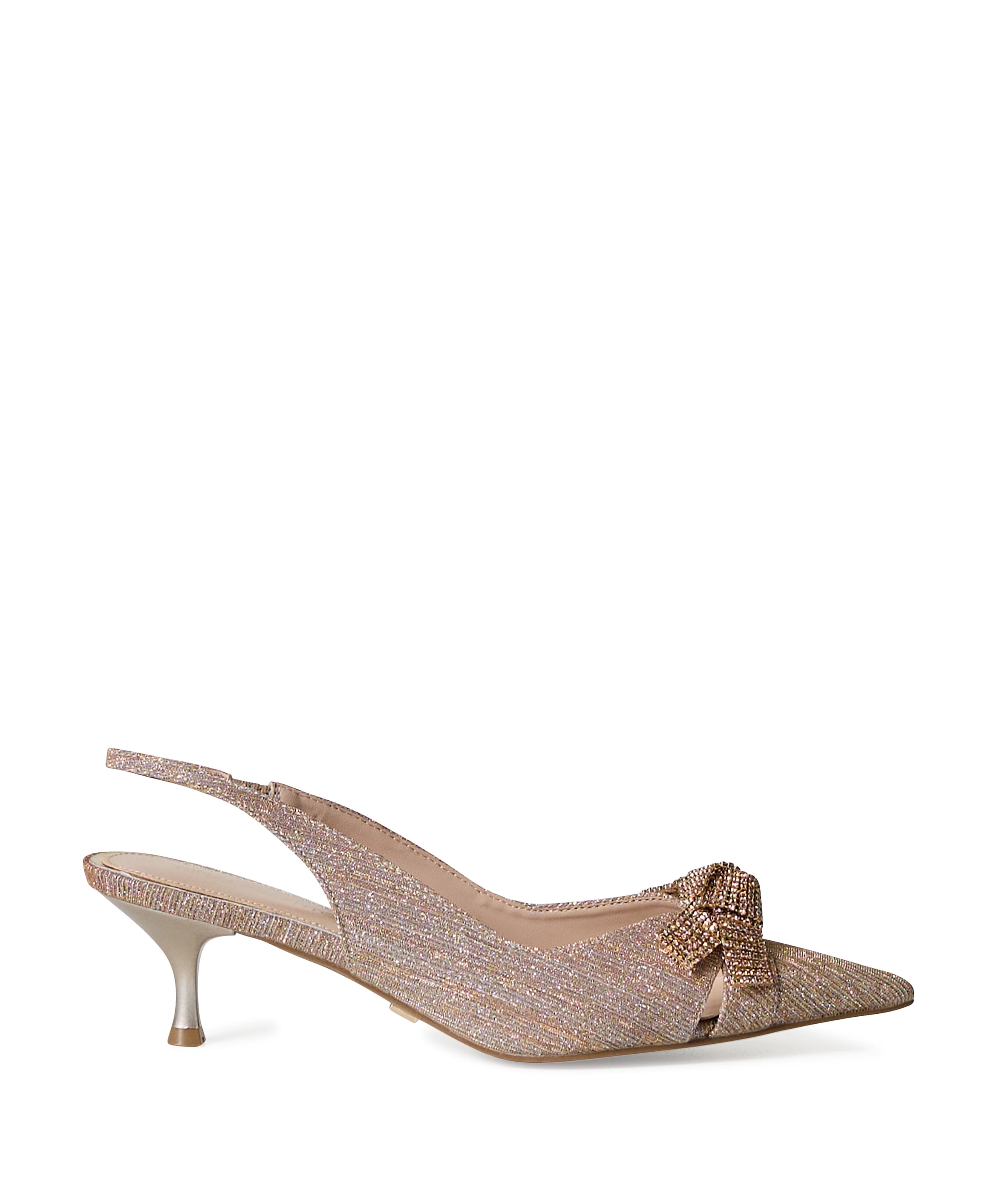 Decolte Tacco Basso Fiocco dames slingbacks goud