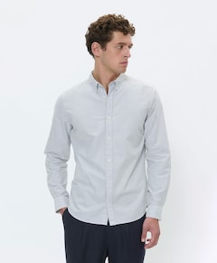 Heren overhemd lange mouw groen