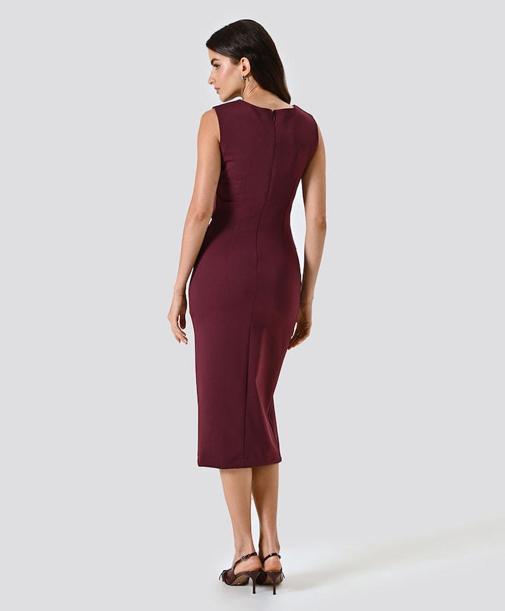 Dames jurk bordeaux