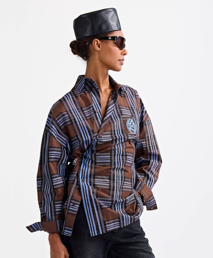 Dames blouse bruin