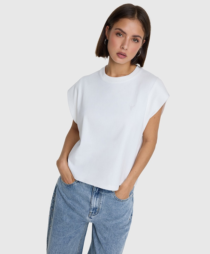 Dames T-shirt ecru