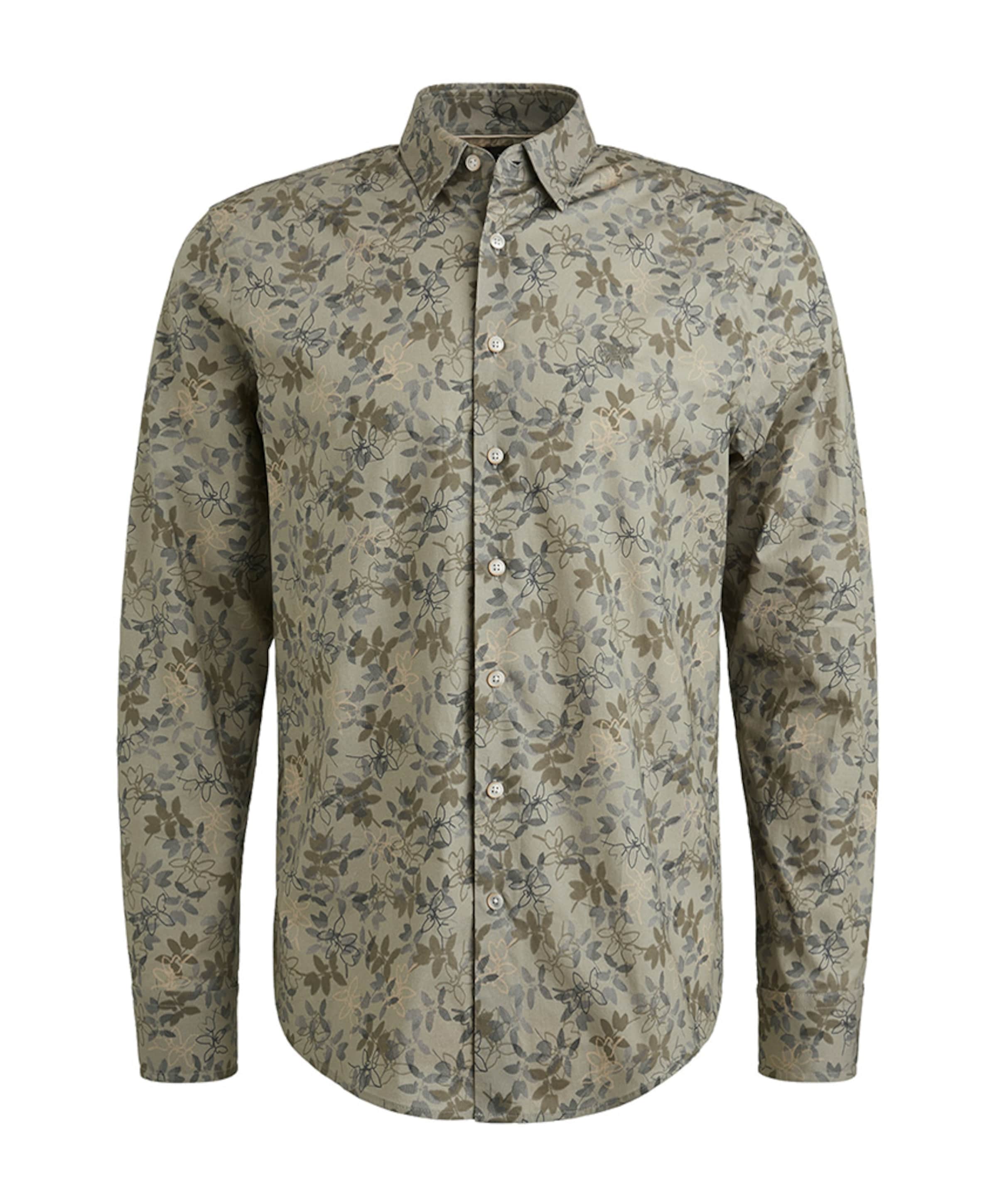 Heren overhemd lange mouw groen