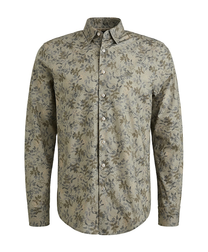 Heren overhemd lange mouw groen