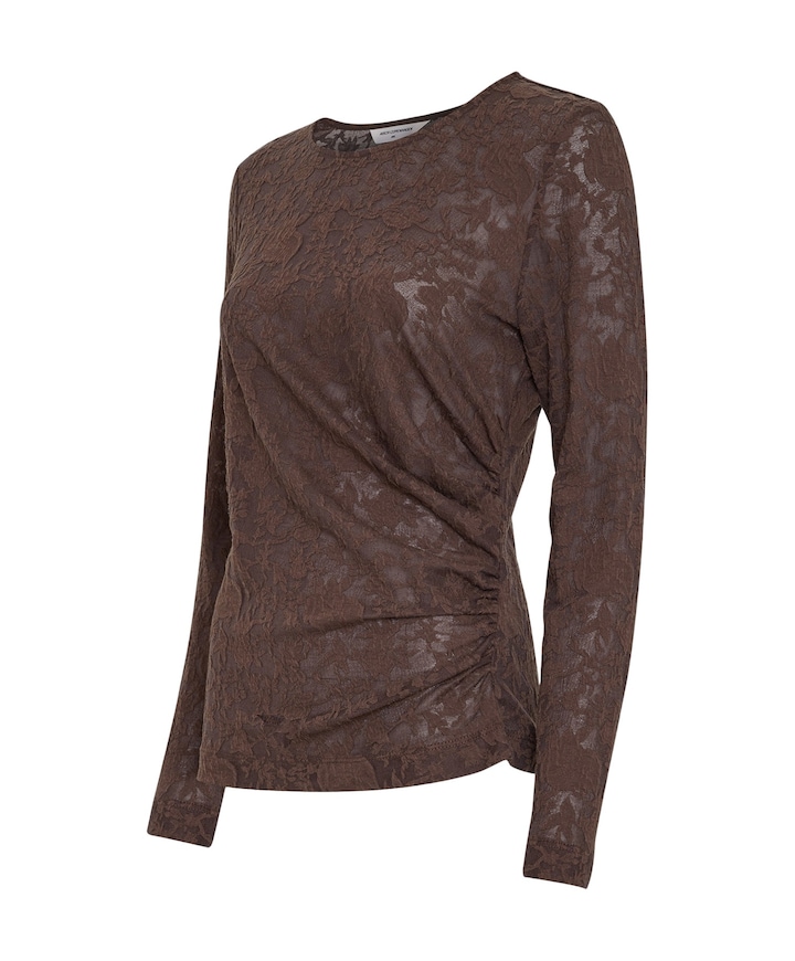 Dames longsleeve bruin