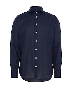 Heren overhemd lange mouw blauw