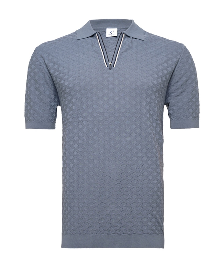 Heren polo blauw