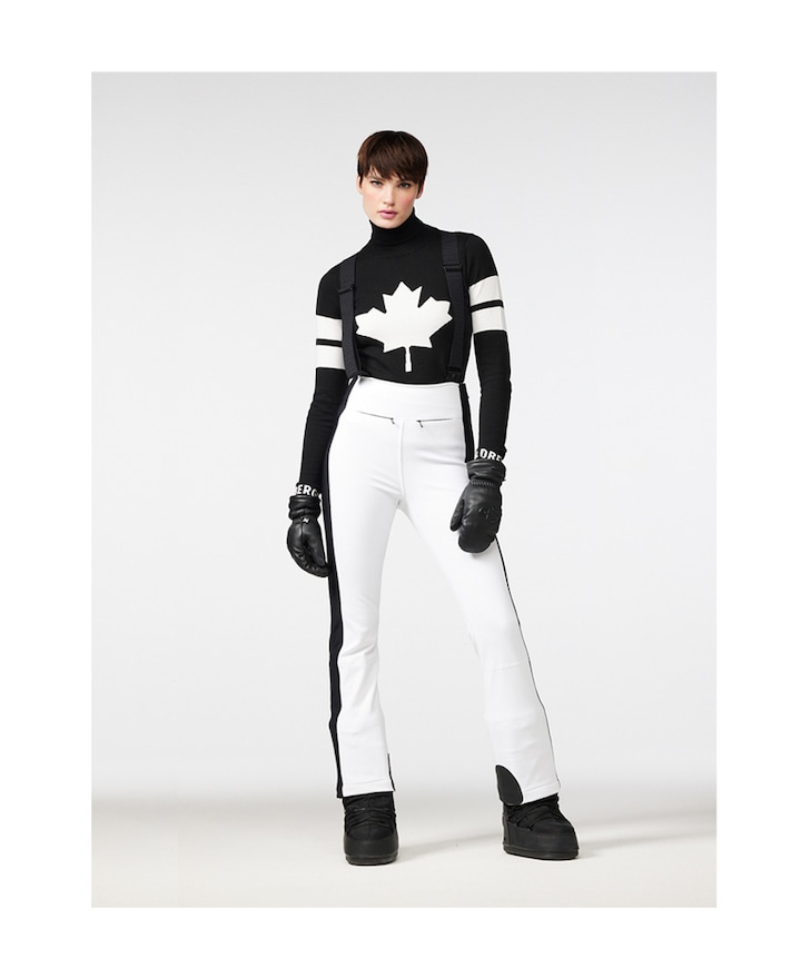 High end ski pants dames skibroek wit