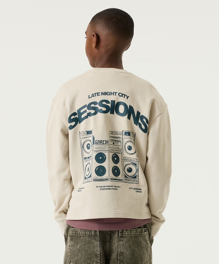 Jongens longsleeve beige