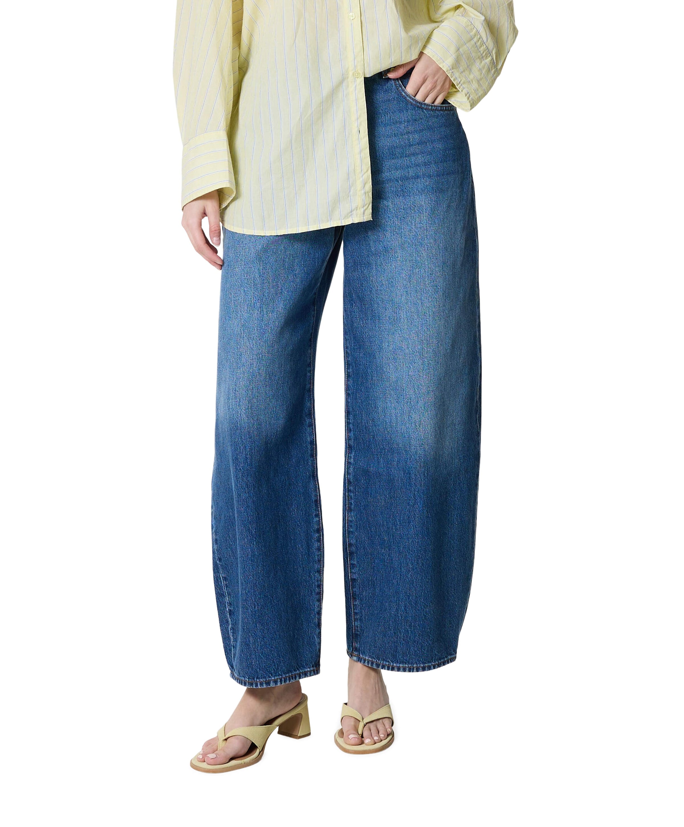 Bonnie Curvilinear dames jeans blauw