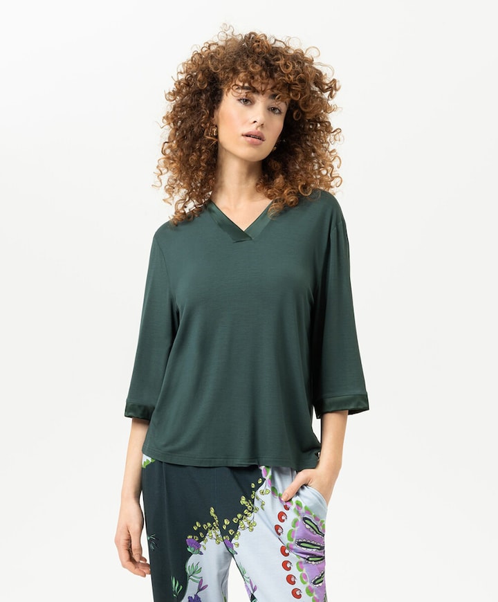 Dames pyjamatop groen