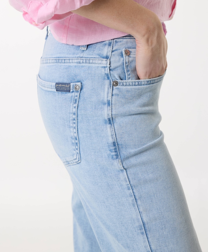 Calie Straight Ankle Dewdrop dames jeans blauw