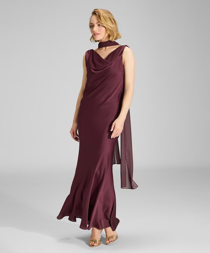 Dames sjaal bordeaux