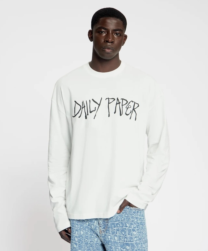 Heren longsleeve wit