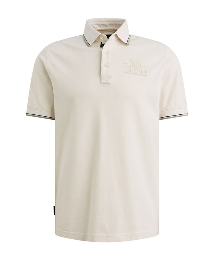 Heren polo ecru