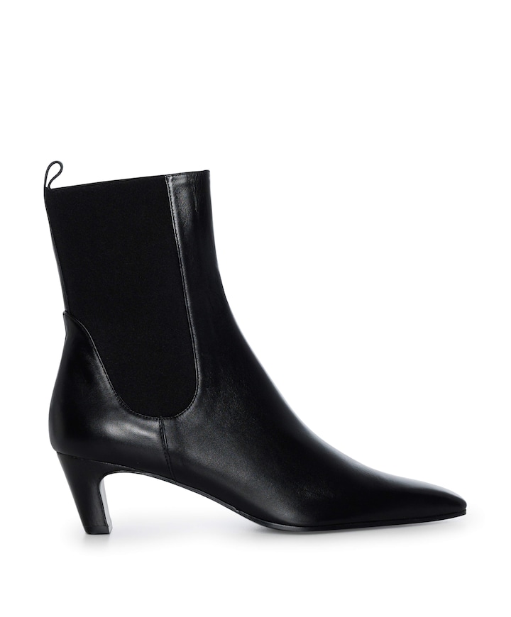 dames enkellaarzen zwart