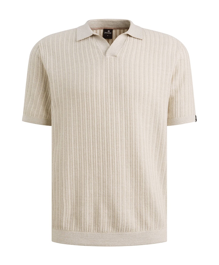 Heren polo beige