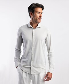 Heren overhemd lange mouw groen