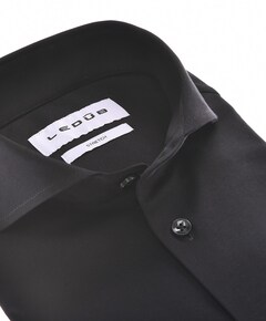 Heren overhemd extra lange mouw zwart