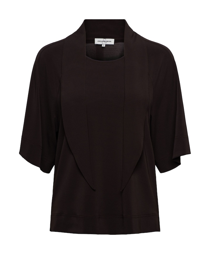 Dames T-shirt bruin
