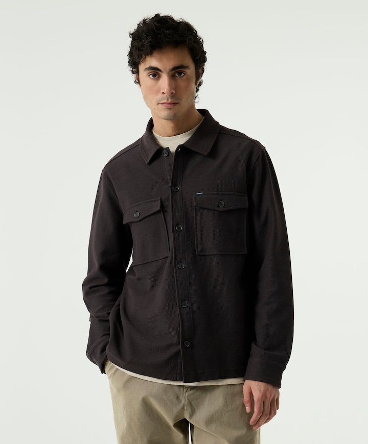 Heren overshirt bruin