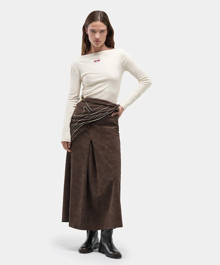 Dames longsleeve ecru