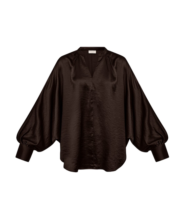 Dames blouse bruin
