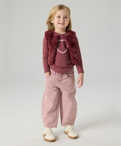 Meisjes gilet bordeaux