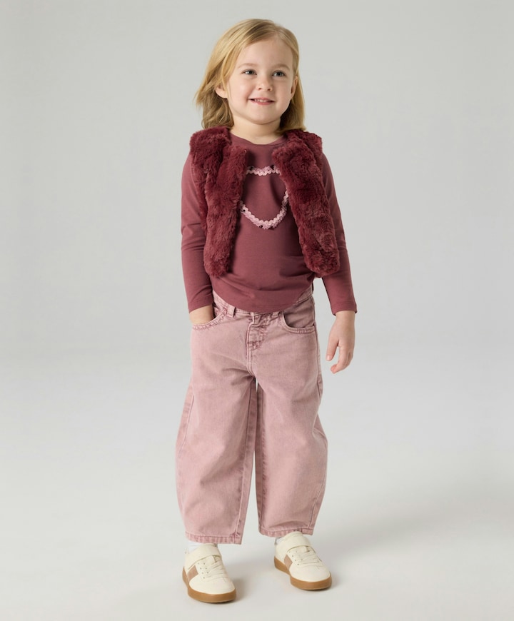 Meisjes gilet bordeaux