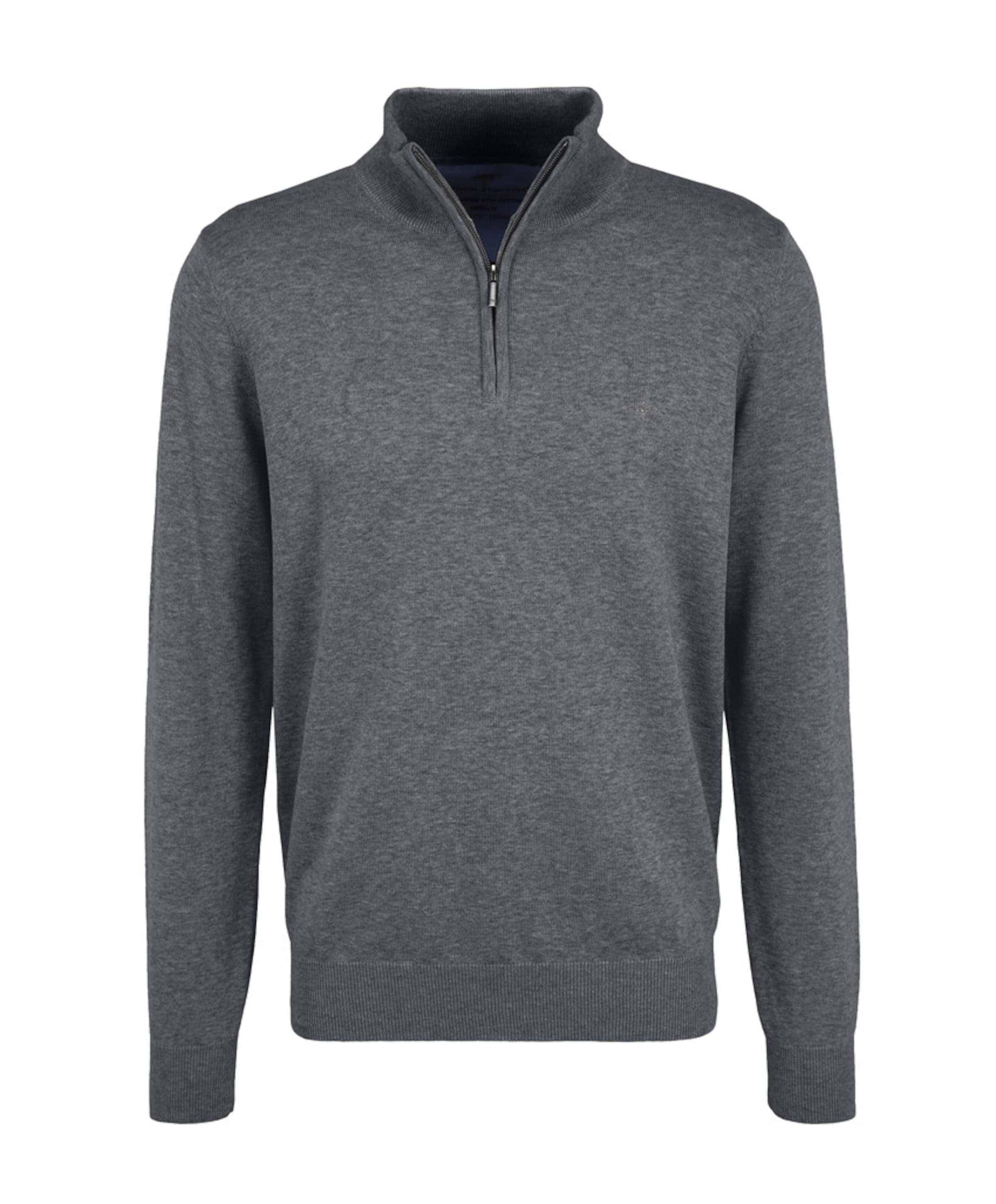 Trui met rits grijs
