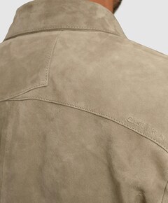 Overshirt lange mouw beige