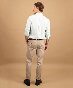 Heren overhemd lange mouw groen