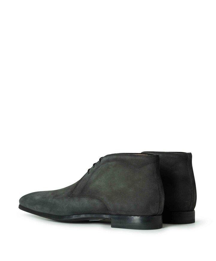 heren veterboots grijs