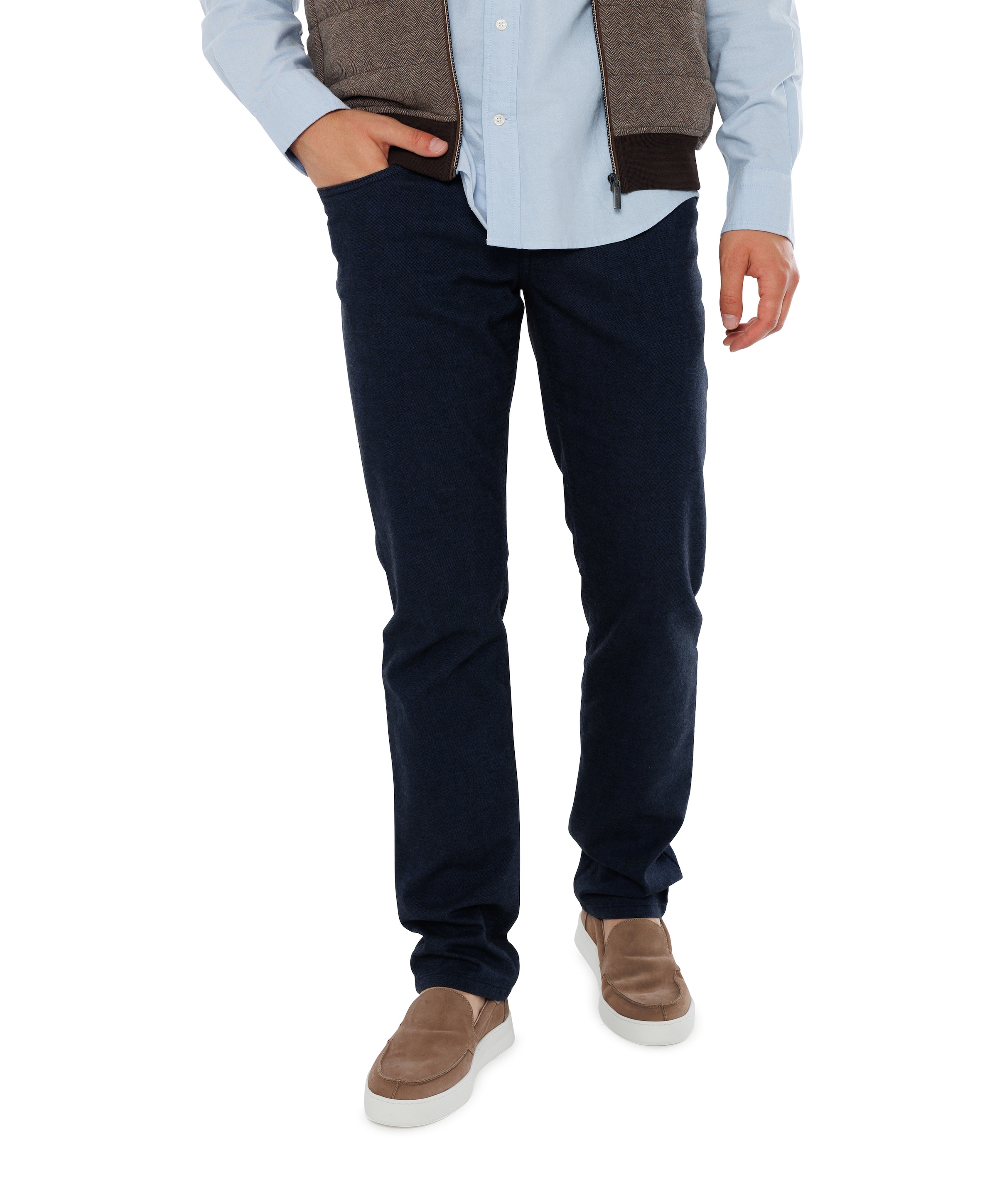 5-Pocket Modern Fit broek blauw