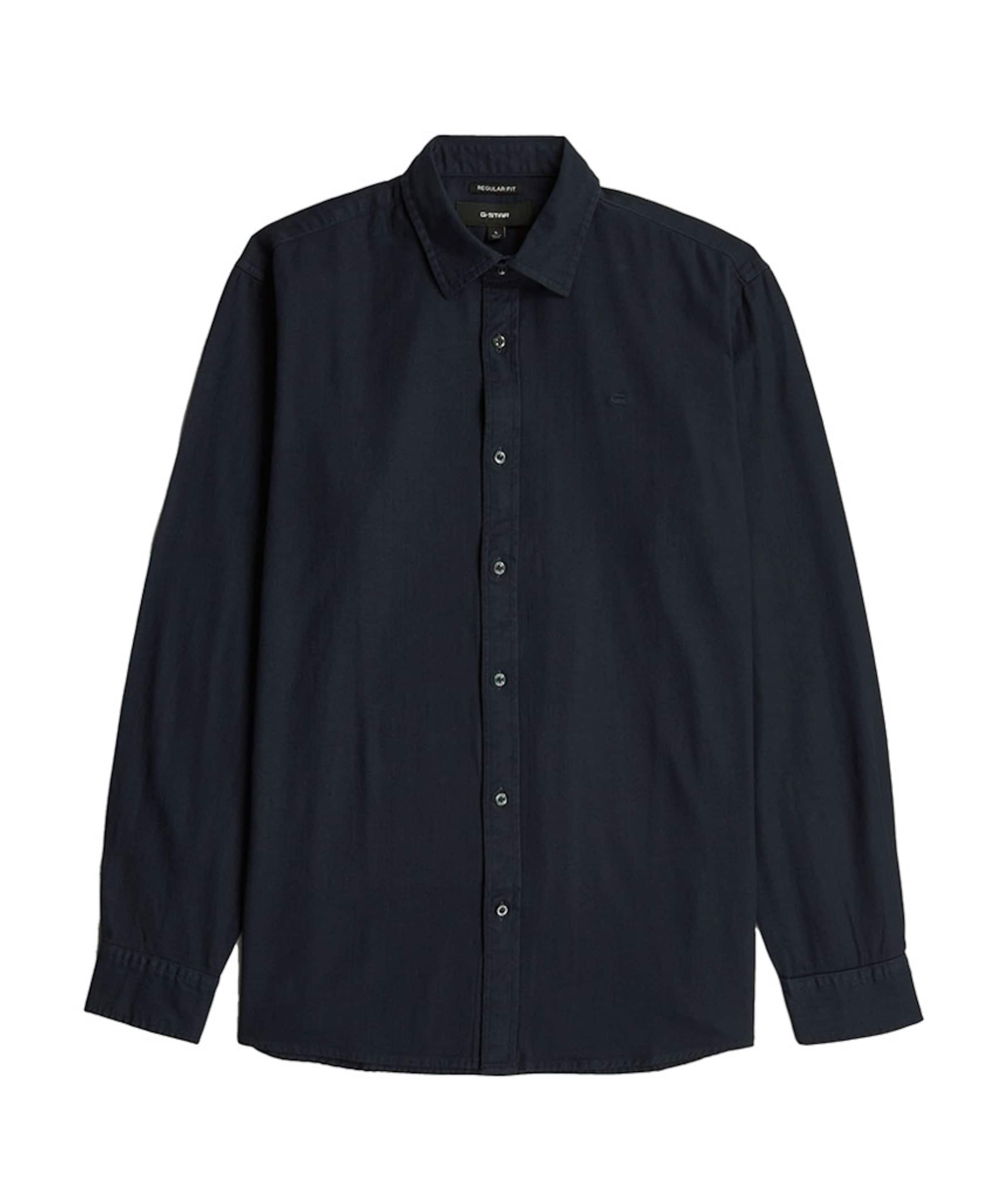 Heren overhemd lange mouw blauw