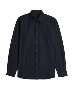 Heren overhemd lange mouw blauw