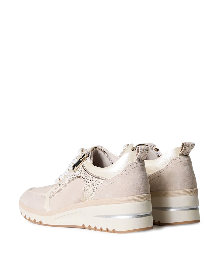 Women Lace-up dames sneakers beige