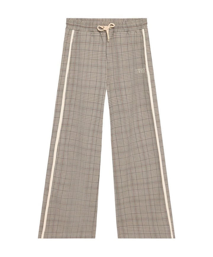 Extra Wide Check meisjes broek bruin