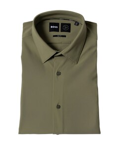 Heren overhemd lange mouw groen