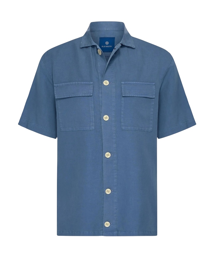 Heren overshirt blauw