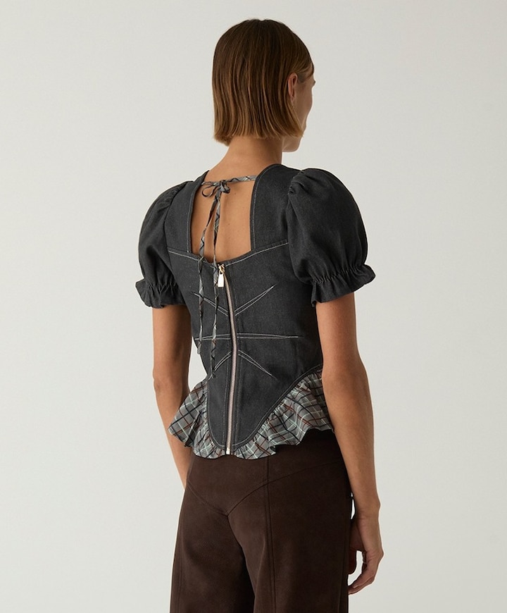 Dames top grijs