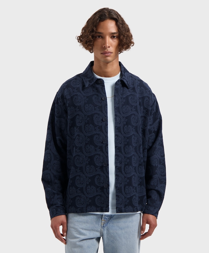 Heren overshirt blauw