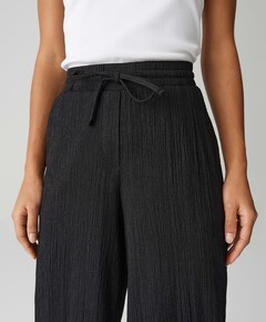 Mileni crinkle dames broek zwart