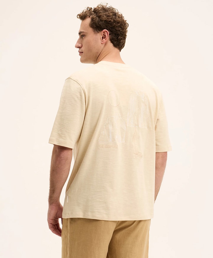 Heren T-shirt beige