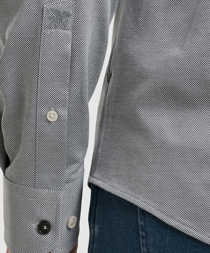 Overhemd lange mouw blauw