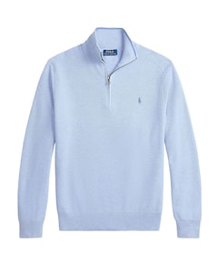 Heren trui met rits blauw