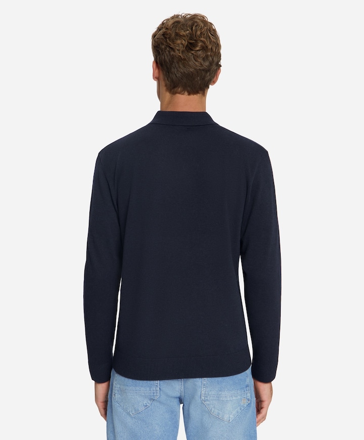 Heren polo blauw